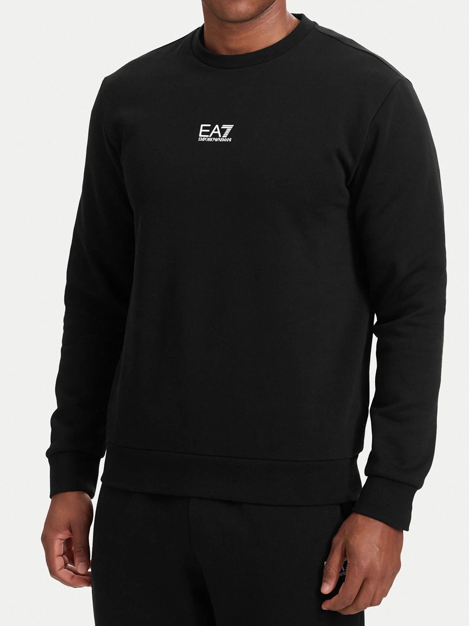 Felpa uomo nera EA7 Emporio Armani Train Core ID